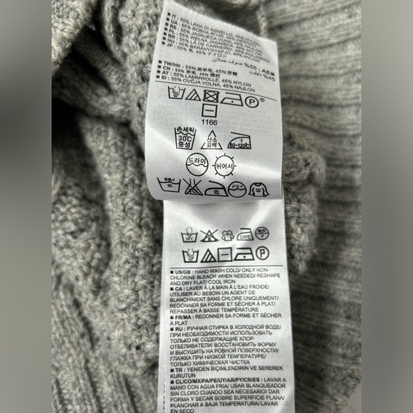 Gap Lambswool Cable Knit Shawl Cardigan - US L - Picture 10 of 14